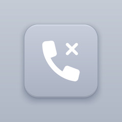Poster - Delete contact, gray vector button with white icon