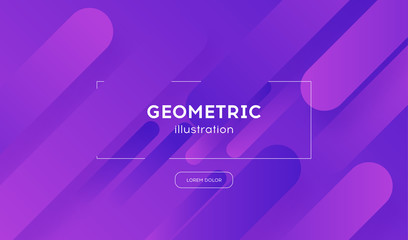 Wall Mural - Violet geometric background with dynamic shapes composition. Trendy illustration with modern gradient, vector design for app and screen, eps10