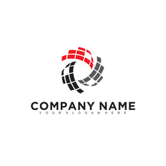 Aufkleber - Simple minimalistic modern professional logo design of technology vector EPS illustrator template