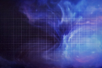 Colorful abstract space grid background. Blurred futuristic texture. 