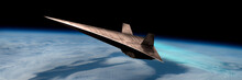 Unmanned Scramjet In High Earth Flight No.1p - Elements Of This Image Courtesy Of NASA
