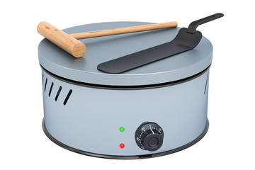 Poster - Modern pancake maker or crepe maker. 3D rendering