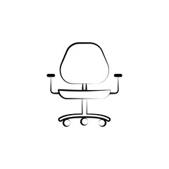 Wall Mural - business, furniture, office chair hand drawn icon. Outline symbol design from business set