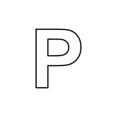 Aufkleber - parking sign icon. Element of navigation sign icon. Thin line icon for website design and development, app development. Premium icon