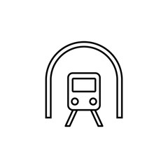 Poster - subway station sign icon. Element of navigation sign icon. Thin line icon for website design and development, app development. Premium icon