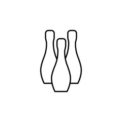 Poster - bowling alley sign icon. Element of navigation sign icon. Thin line icon for website design and development, app development. Premium icon