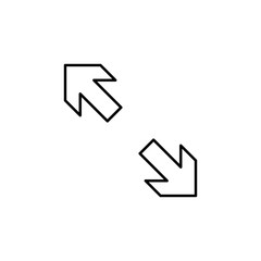 Poster - expand sign icon. Element of navigation sign icon. Thin line icon for website design and development, app development. Premium icon