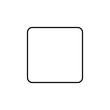 square rounded sign icon. Element of navigation sign icon. Thin line icon for website design and development, app development. Premium icon
