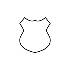 Aufkleber - shield sign icon. Element of navigation sign icon. Thin line icon for website design and development, app development. Premium icon