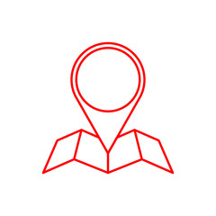 Aufkleber - pin map sign icon. Element of navigation sign icon. Thin line icon for website design and development, app development. Premium icon