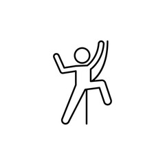 Poster - abseiling sign icon. Element of navigation sign icon. Thin line icon for website design and development, app development. Premium icon