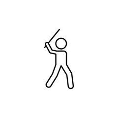 Poster - baseball sign icon. Element of navigation sign icon. Thin line icon for website design and development, app development. Premium icon