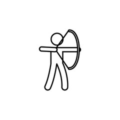 Aufkleber - archery sign icon. Element of navigation sign icon. Thin line icon for website design and development, app development. Premium icon