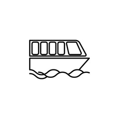 Aufkleber - boat tour sign icon. Element of navigation sign icon. Thin line icon for website design and development, app development. Premium icon