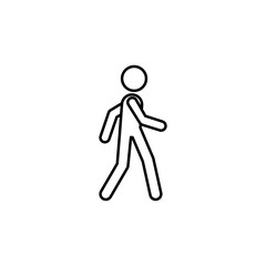 Aufkleber - walking sign icon. Element of navigation sign icon. Thin line icon for website design and development, app development. Premium icon