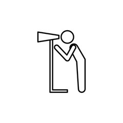 Poster - viewing sign icon. Element of navigation sign icon. Thin line icon for website design and development, app development. Premium icon