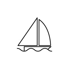 Aufkleber - sailing sign icon. Element of navigation sign icon. Thin line icon for website design and development, app development. Premium icon