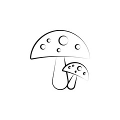 Aufkleber - Mushroom, Nature icon. Element of biology icon for mobile concept and web apps. Hand drawn Mushroom, Nature icon can be used for web and mobile