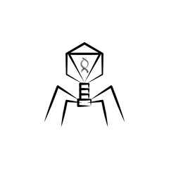 Poster - Bacterial dna virus icon. Element of biology icon for mobile concept and web apps. Hand drawn Bacterial dna virus icon can be used for web and mobile