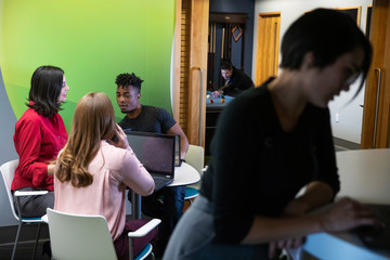 Wall Mural - Modern workplace for tech workers