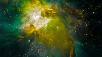 Wall Mural - Traveling through star fields in space (Loop).
