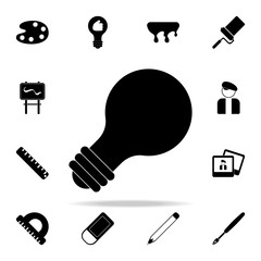 Poster - bulb icon. Art and painting icons universal set for web and mobile