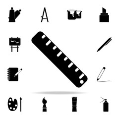 Poster - ruler icon. Art and painting icons universal set for web and mobile