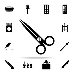 Poster - scissors icon. Art and painting icons universal set for web and mobile