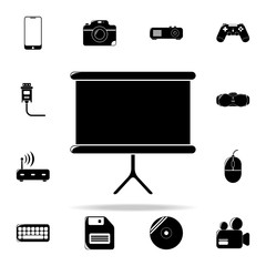 Poster - screen for projector icon. Technology icons universal set for web and mobile