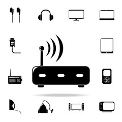 Poster - modem icon. Technology icons universal set for web and mobile