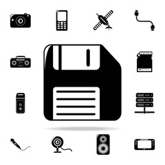 Poster - Floppy Disk icon. Technology icons universal set for web and mobile