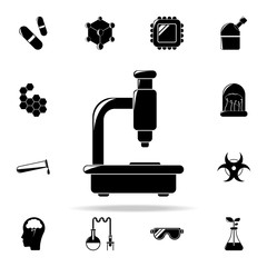 Poster - microscope icon. The science icons universal set for web and mobile