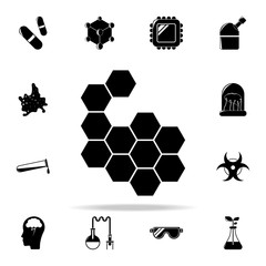 Poster - honey cells icon. The science icons universal set for web and mobile