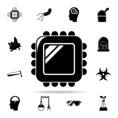 Poster - chip icon. The science icons universal set for web and mobile