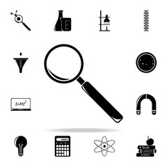 Poster - magnifier icon. The science icons universal set for web and mobile