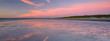 Autumn sunset over the Solent from West Wittering Beach, West Sussex. UK