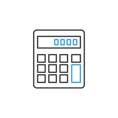Poster - finance calculator 2 colored line icon. Simple colored element illustration. calculator icon outline symbol design from finance set