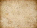 Fototapeta Mapy - old medieval nautical map background