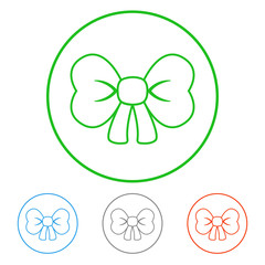 Poster - Tied bow. Icon set. Vector.