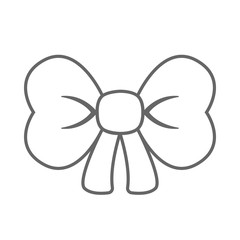 Poster - Hair bow. Outline. Vector icon.