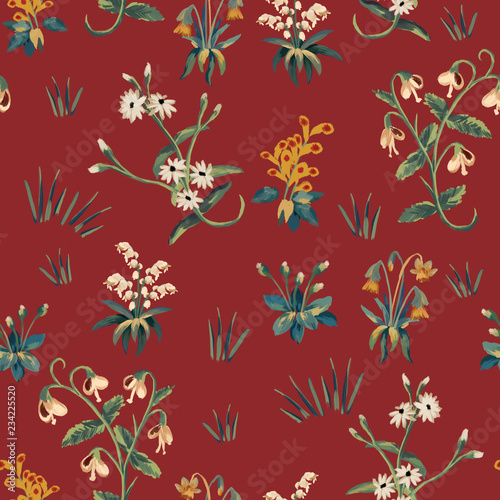 Wallpaper Design In Medieval Tapestries Style Seamless Pattern Background Deep Red Backdrop Buy This Stock Illustration And Explore Similar Illustrations At Adobe Stock Adobe Stock As wall decor, medieval tapestries are works of art that tells a story from the middle ages, as well le tournoi de camelot tapestry is a medieval tapestry showing the joust or the tournaments so. adobe stock