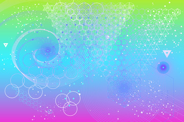 Wall Mural - sacred geometry symbols and elements background.