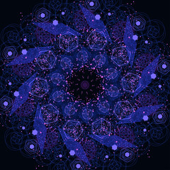 Wall Mural - sacred geometry symbol. mandala mystery element.