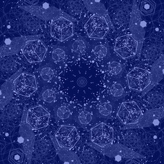 Wall Mural - sacred geometry symbol. mandala mystery element.