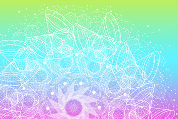 Wall Mural - the science and mathematics abstract background with circles, cube, triangles and a lot of lines. sa