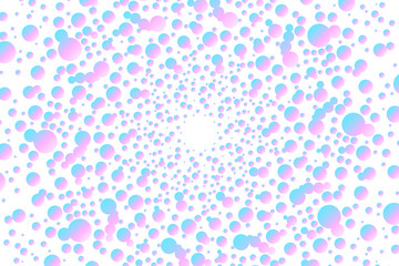 Wall Mural - the science and mathematics abstract background with circles, cube, triangles and a lot of lines. sa