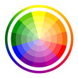 Vector illustration of color circle of twelve colors. Gradation of colors in the circle.