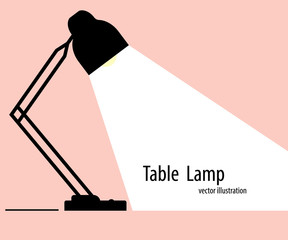 Poster - Table lamp flat style icon. Silhouette lamp. Electrical bulb.Desk lamp modern vector illustration