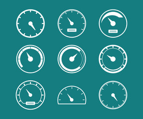 Leinwandbilder - speedometer icon set