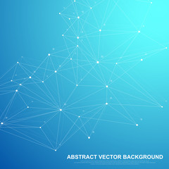 Networking connect technology abstract concept. Global network connections with points and lines